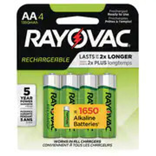 Rayovac Precharged Rechargeable AA Batteries 1350mAh - 4 Pack FREE SHIPPING