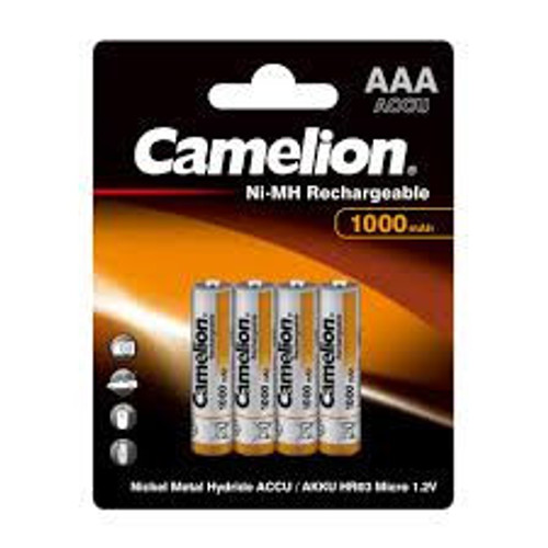 Camelion AA Rechargeable NiMH Batteries 1000mAH 4 Pack Retail FREE SHIPPING