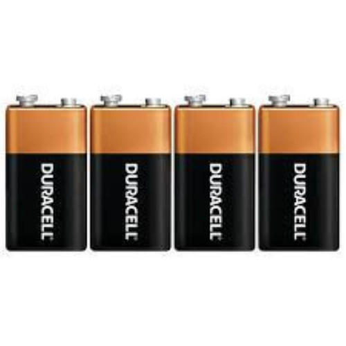 Duracell DURACELL COPPERTOP 9V ALKALINE BATTERY - PACK OF 4 + FREE SHIPPING! 