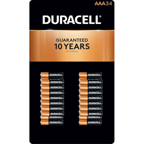  Duracell Coppertop Power Boost AAA Alkaline Batteries 34 Pack 