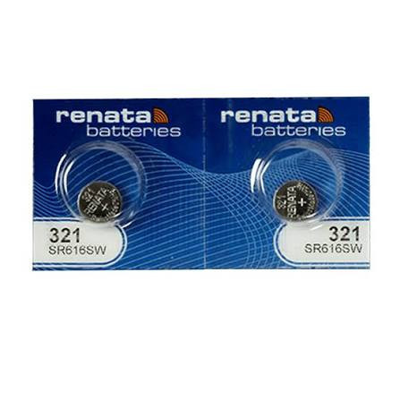  Renata 321 / SR616SW Silver Oxide Button Battery 1.55V - 2 Pack + FREE SHIPPING! 