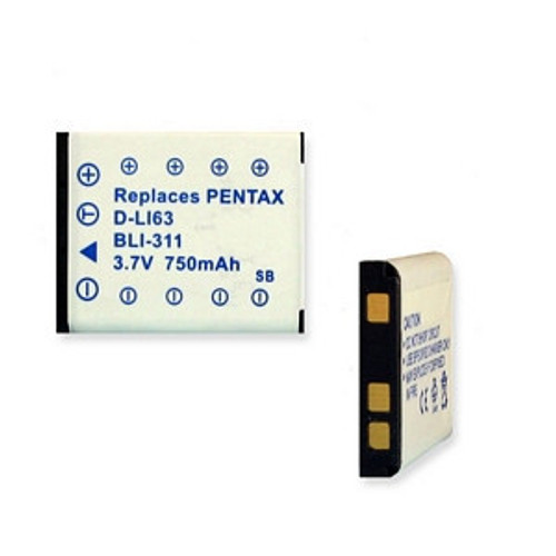 PENTAX D-Li63 LI-ION 750mAh 3.7V PENTAX D-Li63 LI-ION 750mAh 3.7 Video Battery FREE SHIPPING