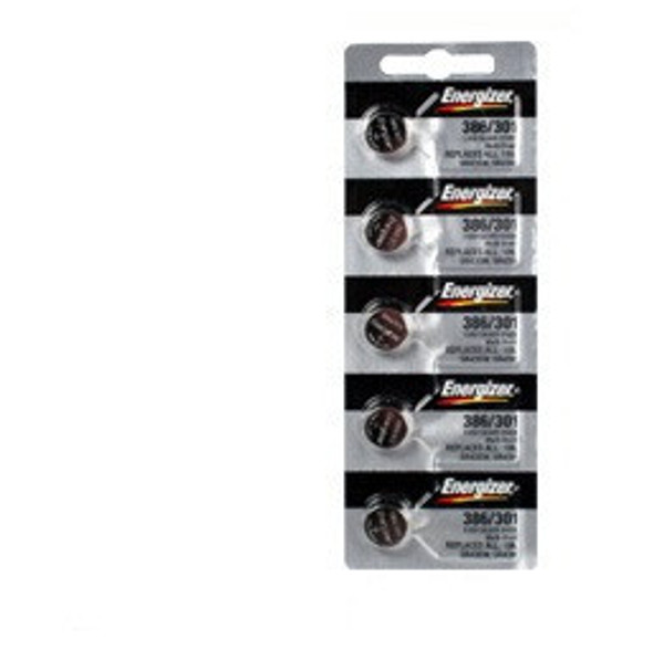 Energizer 386/301 - SR43 Silver Oxide Button Battery 1.55V 50 Pack FREE SHIPPING