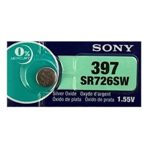 Sony Murata 397/396 - SR726 Silver Oxide Button Battery 1.55V - 20 Pack FREE SHIPPING