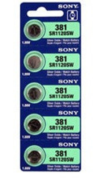 Sony Murata 381/391 - SR1120SW Silver Oxide Button Battery 1.55V - 50 Pack FREE SHIPPING