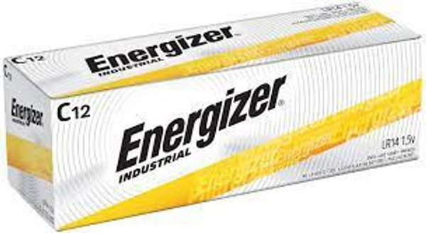  Energizer Industrial Alkaline C Size - 12 Pack + FREE SHIPPING! 