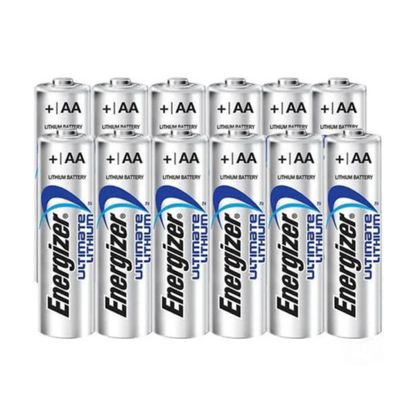  Energizer L91 AA Lithium Batteries - 12 Pack + FREE SHIPPING! 