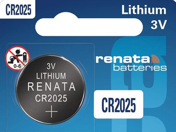  Renata CR2025 Coin Battery - 100 Pack + FREE SHIPPING 