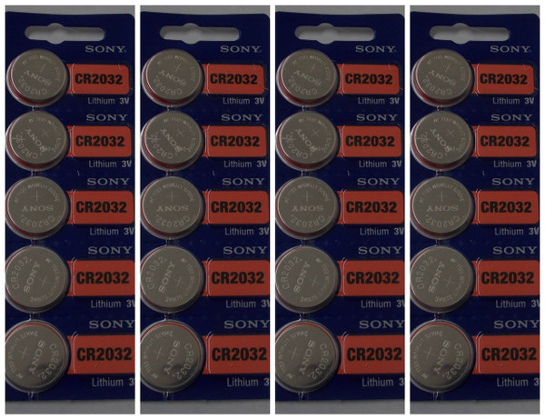 Sony Murata CR2032 3V Lithium Coin Battery - 20 Pack FREE Shipping