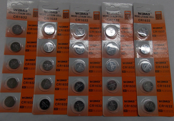 BBW CR1632 3V Lithium Coin Battery 25 Pack - FREE SHIPPING
