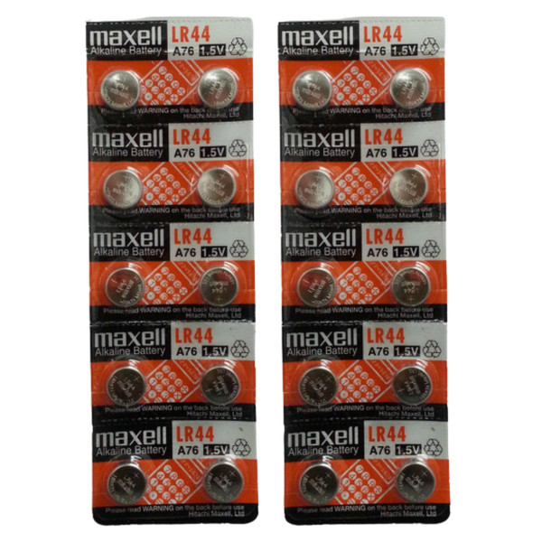 Maxell LR44 Button Battery 20 Pack + FREE SHIPPING! 