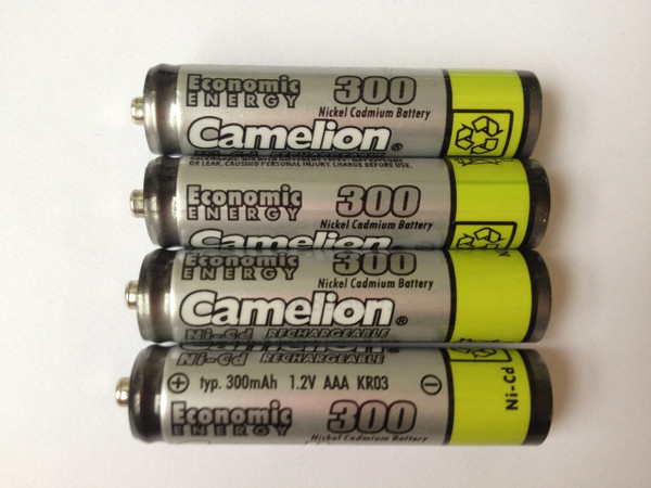 Camelion AAA Rechargeable NiCD Batteries 300mAH 4 Pack FREE SHIPPING