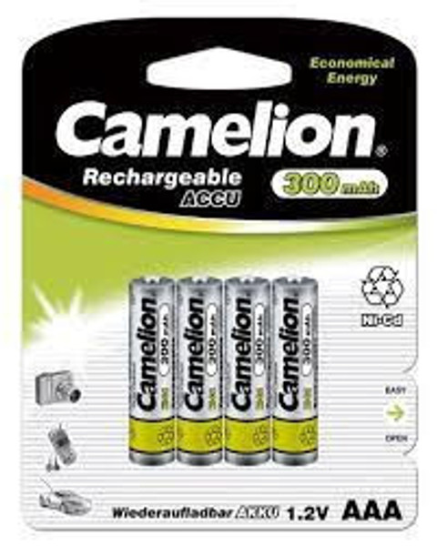  Camelion AAA Rechargeable Ni-Cd Batteries 300mAH 12 Pack + FREE SHIPPING! 