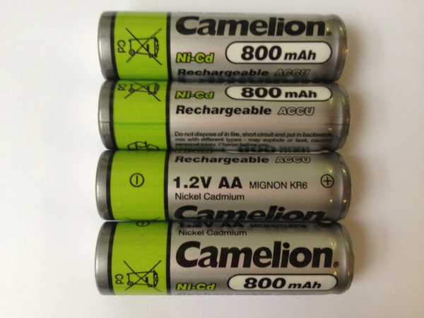 Camelion AA Rechargeable NiCD Batteries 800mAH 12 Pack FREE SHIPPING