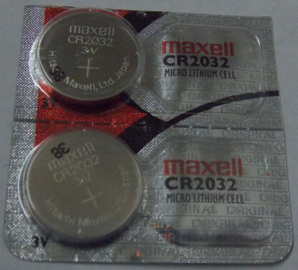 Maxell CR2032 3 Volt Lithium Coin Battery - 2 Pack - FREE Shipping