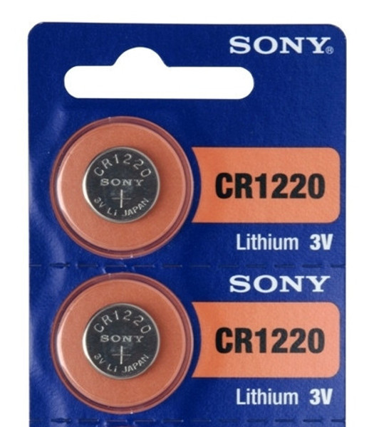 Sony Murata CR1220 3V Lithium Coin Battery - 2 Pack FREE SHIPPING