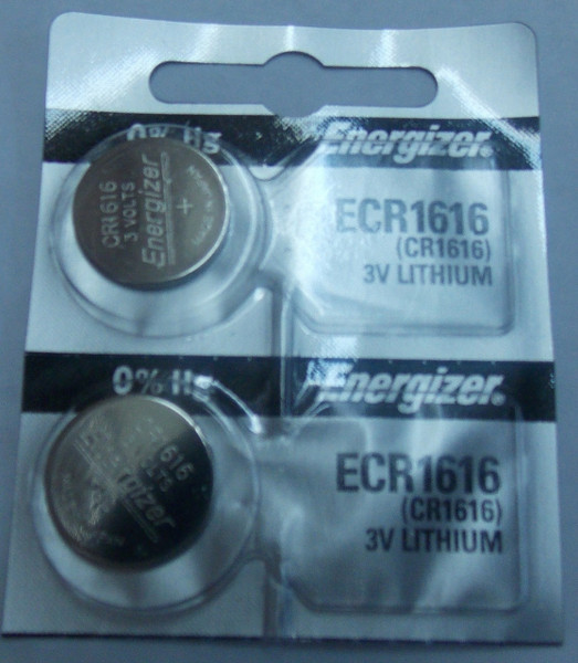 Energizer CR1616 3V Lithium Coin Battery 2 Pack FREE SHIPPING