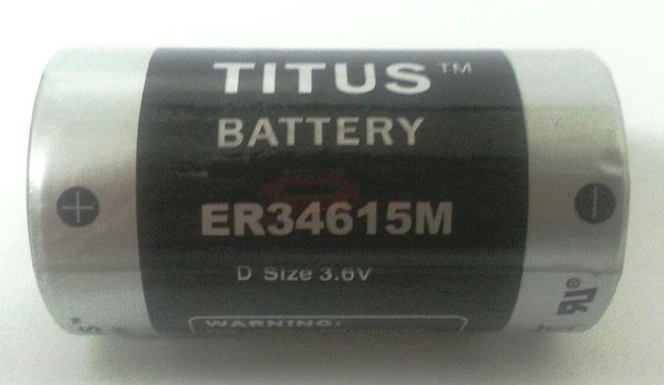 Titus D Size 3.6V ER34615M High Energy Lithium Battery - 2 Pack Free Shipping