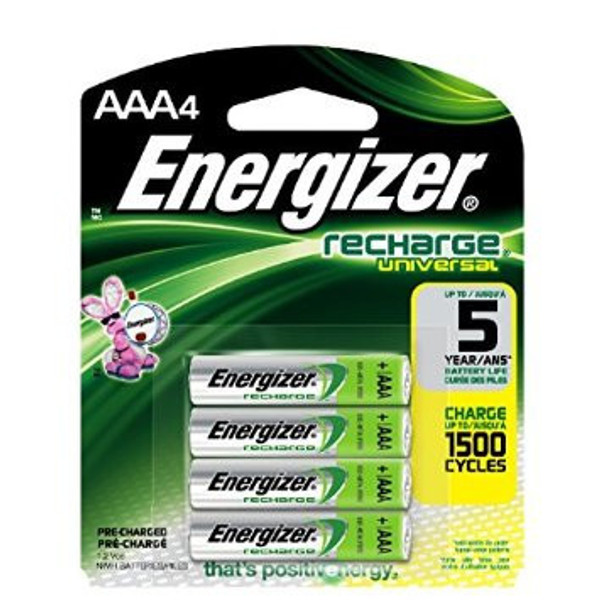 Energizer AAA Rechargeable NiMH Batteries - 4 Free Shipping