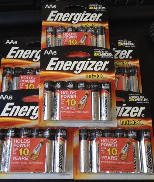 Energizer 72 - Energizer MAX AA E91 1.5V Alkaline Batteries - 18 Retail Cards of 4 Free Shipping