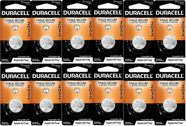  Duracell CR2032 Coin Battery - 12 Pack + FREE SHIPPING 