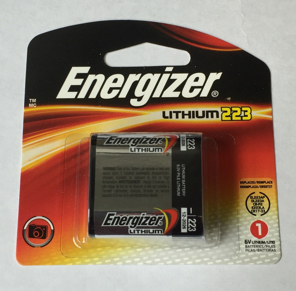 BBW Energizer 223 6V Lithium Photo Battery CRP2 CR17-33 - 1 Pack FREE SHIPPING