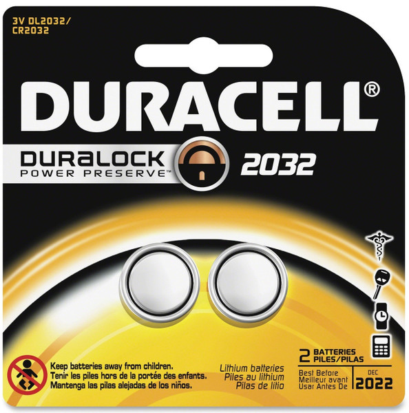 Duracell 2032 Coin Battery - 12 Pack 6 Retail Cards of 2 FREE SHIPPING