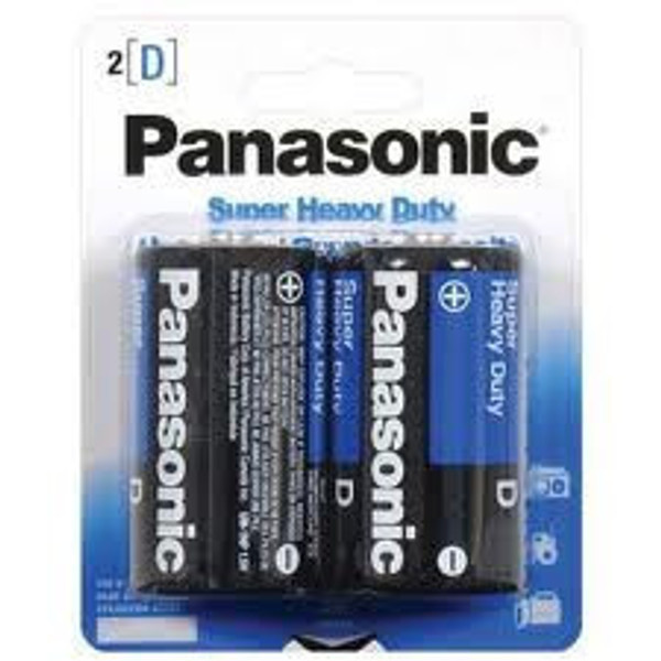  Panasonic D Size Super Heavy Duty Battery 4 Pack ( 2 Packs of 2 ) + FREE SHIPPING! 