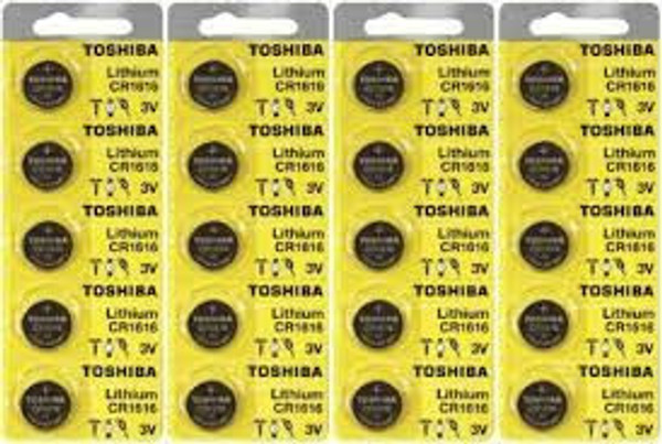 TOSHIBA  Toshiba CR1616 3V Lithium Coin Battery - 20 Pack + FREE SHIPPING! 