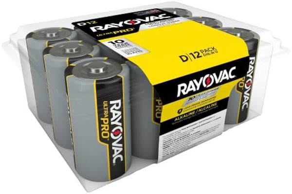  Rayovac  UltraPRO Alkaline D Batteries 12 Pack + FREE SHIPPING! 
