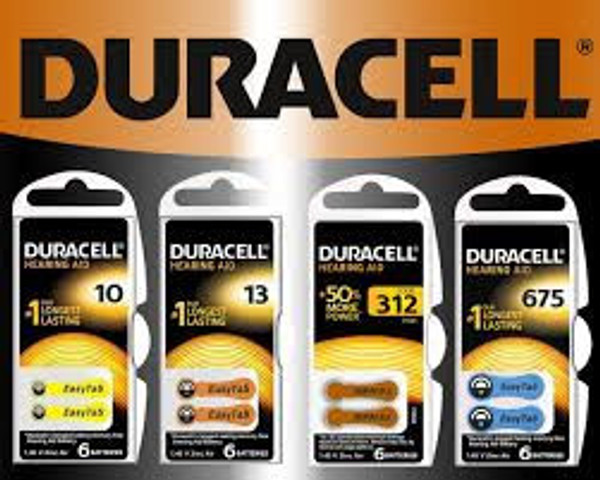Duracell Activair Hearing Aid Batteries  All Sizes Available - 6 Batteries Per Wheel + FREE SHIPPING! 