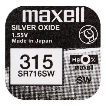  Maxell 315- SR621 Silver Oxide Button Battery 1.55V - 100 Pack + FREE SHIPPING! 