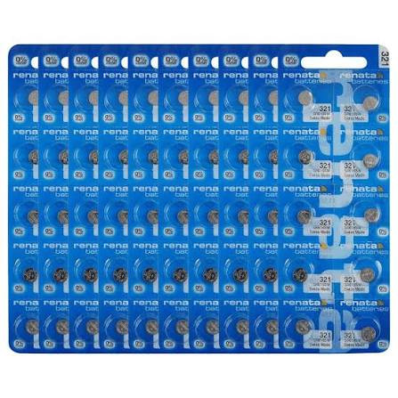 Renata 321 / SR616SW Silver Oxide Button Battery 1.55V - 100 Pack + FREE SHIPPING!