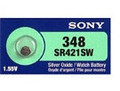 Sony Murata 348 - SR421 Silver Oxide Button Battery 1.55V