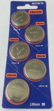Sony Murata CR2450 3V Lithium Coin Battery - 100 Pack - FREE SHIPPING 