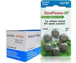 Image of ZeniPower A675 Zinc Air Hearing Aid Batteries - 60 ct. + FREE SHIPPING!