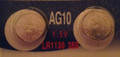 BBW AG10 / LR1130 Alkaline Button Watch Battery 1.5V - 2 Pack - FREE SHIPPING