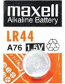  Maxell LR44 - A76 Alkaline Button Battery 1.5V - 5 Pack + FREE SHIPPING! 