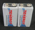 Tenergy Premium 9V NiMH 200mAh mAh Rechargeable Batteries - 2 Pack FREE SHIPPING