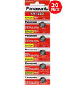  Panasonic CR1220 3V Lithium Coin Battery - 20 Pack + FREE SHIPPING! 