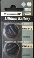 Panasonic CR2412 3V Lithium Coin Battery - 2 Pack Free Shipping