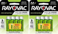 Rayovac Precharged Rechargeable AA Batteries 1350mAh - 8 Pack FREE SHIPPING