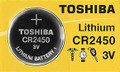  TOSHIBA CR2450 3V Lithium Coin Battery   4 - Pack - FREE SHIPPING! 