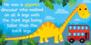 My Little Dinosaur Library Set of 10 (Chunky Board Books) SIZE is 3.0 x 3.0 x .75