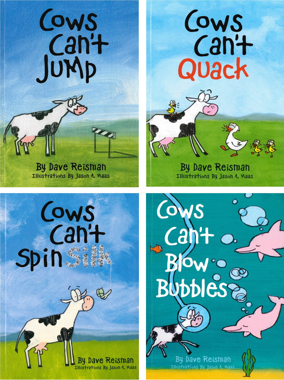 Lively and Lovable! Jumping Cows Set of 4 (Paperback) - Books By