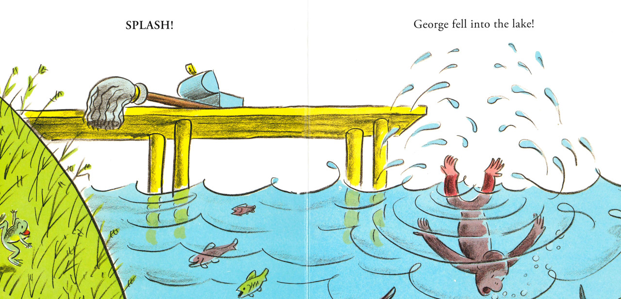 Curious George Goes Fishing (Board Book)