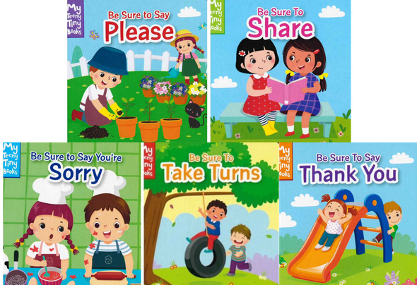 Magnificent Manners Set of 5 (Board Book)  SIZE is 3.7 x 3.7 inches*