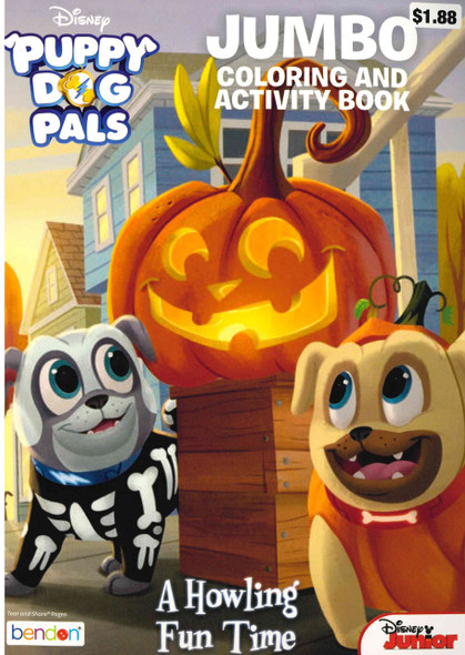 A Howling Fun Time: Puppy Dog Pals Jumbo Coloring and Activity Book (Paperback)-Clearance Book/Non-Returnable