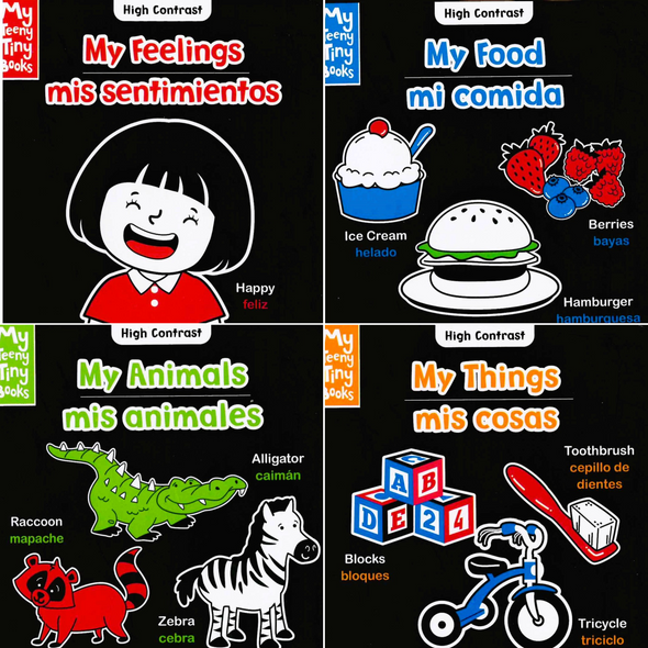 40 Book Bundle - My First High Contrast! (Spanish/English) (Chunky Board Book) SIZE is 3.70 x 3.70 inches