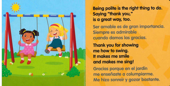 CASE OF 168 - Be Sure To Say Thank You (Spanish/English) (Chunky Board Book)  SIZE is 3.70 x 3.70 inches